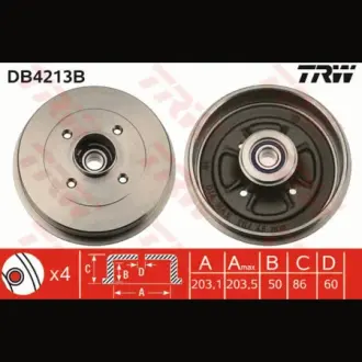 Барабан гальмівний TRW DB4213B