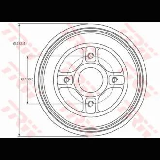 Барабан гальмівний TRW DB4214MR