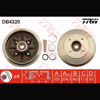 Барабан гальмівний TRW DB4220