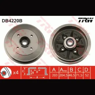 Барабан гальмівний TRW DB4220B