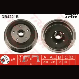 Барабан гальмівний TRW DB4221B