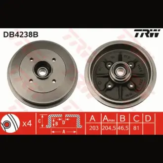 Барабан гальмівний TRW DB4238B