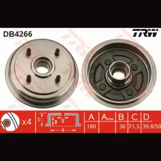 Барабан гальмівний TRW DB4266