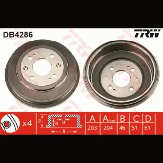 Барабан гальмівний TRW DB4286