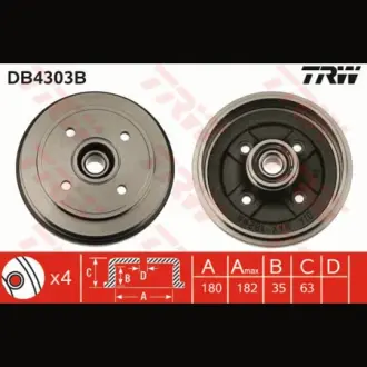 Барабан тормозной TRW DB4303B