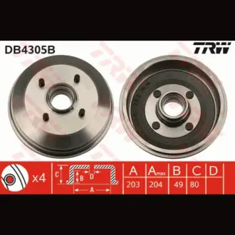 Барабан гальмівний TRW DB4305B