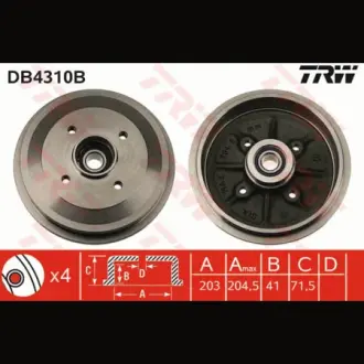 Барабан тормозной TRW DB4310B