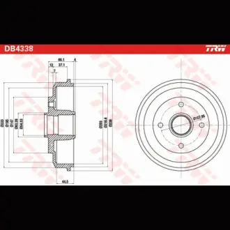 Барабан гальмівний TRW DB4338