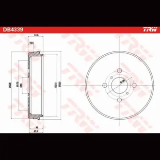 Барабан гальмівний TRW DB4339