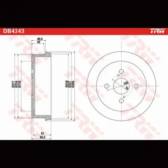 Барабан гальмівний TRW DB4343
