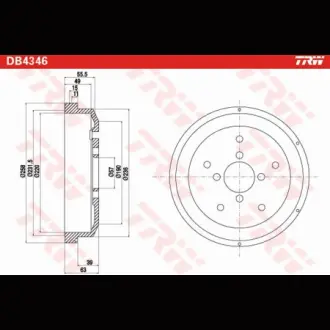 Барабан гальмівний TRW DB4346