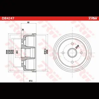 Барабан гальмівний TRW DB4347