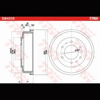 Барабан тормозной TRW DB4359