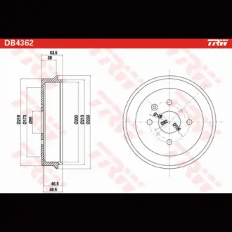 Барабан тормозной TRW DB4362