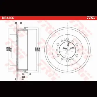 Барабан гальмівний TRW DB4366