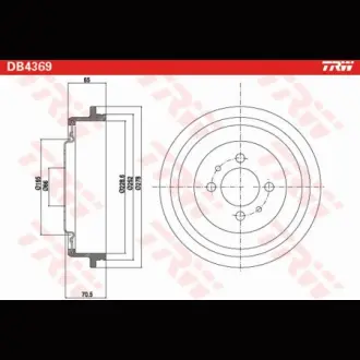 Барабан гальмівний TRW DB4369