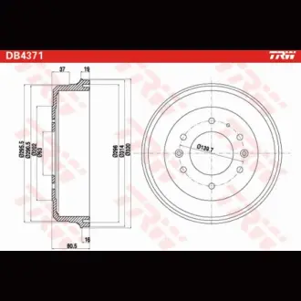 Барабан гальмівний TRW DB4371