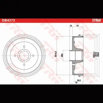 Барабан гальмівний TRW DB4373