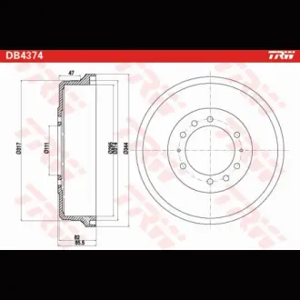 Барабан гальмівний TRW DB4374
