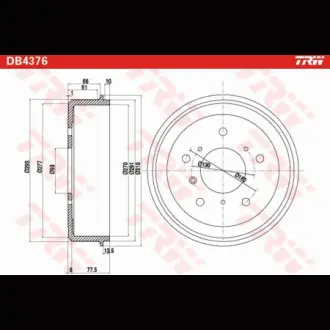 Барабан гальмівний TRW DB4376