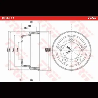Барабан гальмівний TRW DB4377