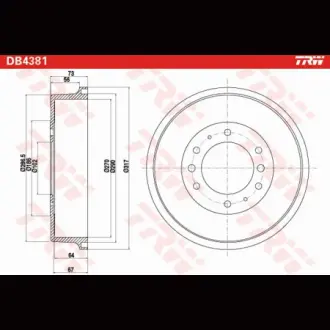 Барабан гальмівний TRW DB4381