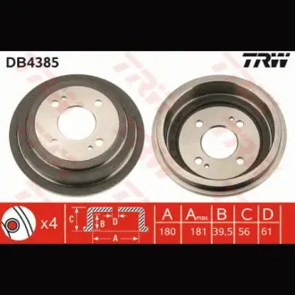 Барабан гальмівний TRW DB4385
