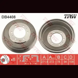 Барабан тормозной TRW DB4408