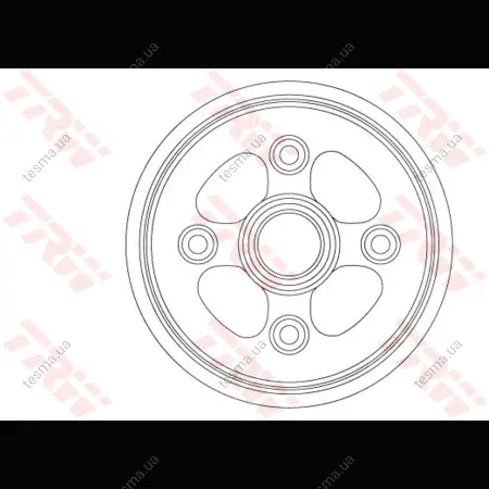 Гальмівний барабан задн CHEVROLET MATIZ, SPARK 0.8-1.0LPG 03.05- TRW DB4555 (фото 1)