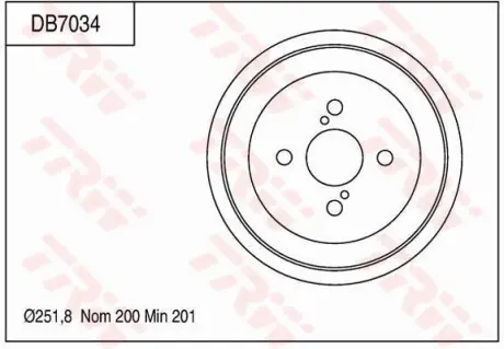 Барабан гальмівний TRW DB7034