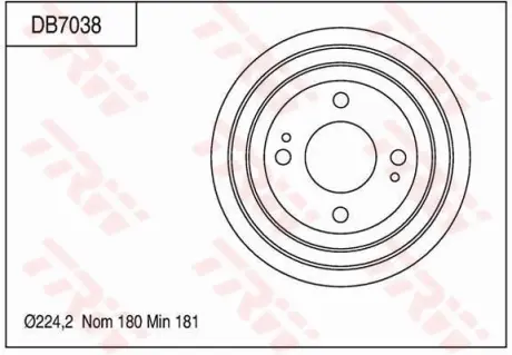 Барабан гальмівний TRW DB7038