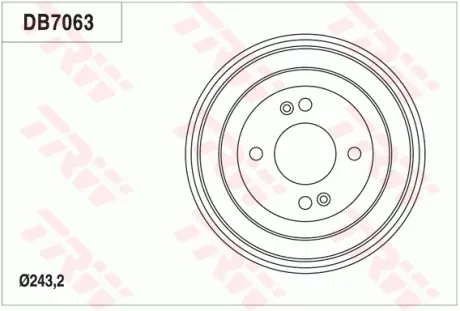 Барабан гальмівний TRW DB7063