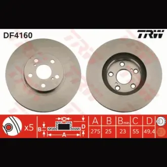 Диск гальмівний TRW DF4160