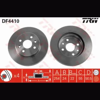 Диск тормозной TRW DF4410