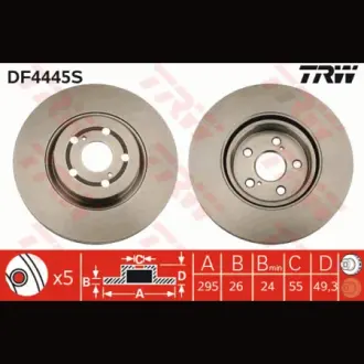 Диск гальмівний TRW DF4445S