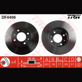 Диск тормозной TRW DF4496