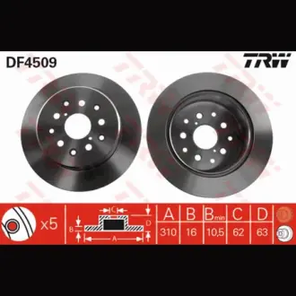 Диск гальмівний TRW DF4509