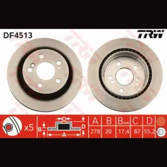 Диск гальмівний TRW DF4513