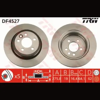 Диск гальмівний TRW DF4527