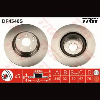 Диск тормозной TRW DF4540S