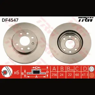 Диск тормозной TRW DF4547
