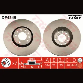 Диск гальмівний TRW DF4549