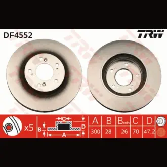 Диск гальмівний TRW DF4552