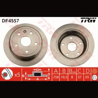 Диск гальмівний TRW DF4557