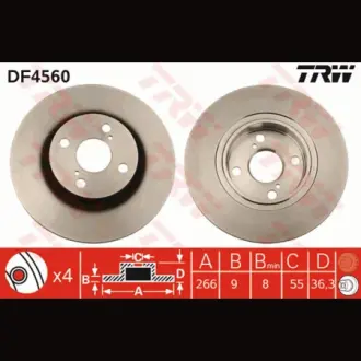 Диск гальмівний TRW DF4560