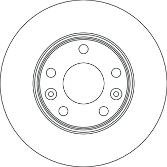 Диск гальмівний передн лів/прав DACIA DUSTER NISSAN JUKE, TERRANO, TOWNSTAR RENAULT ARKANA I, CAPTUR II, DUSTER, EXPRESS, FLUENCE, GRAND SCENIC III, KANGOO III, KAPTUR 1.0-Electric 10.07- TRW DF4637