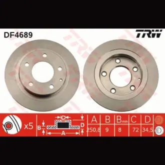 Диск гальмівний TRW DF4689