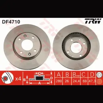 Диск тормозной TRW DF4710