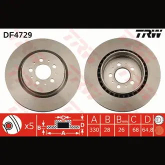 Диск гальмівний TRW DF4729