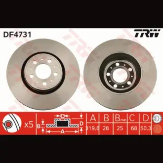 Диск гальмівний TRW DF4731